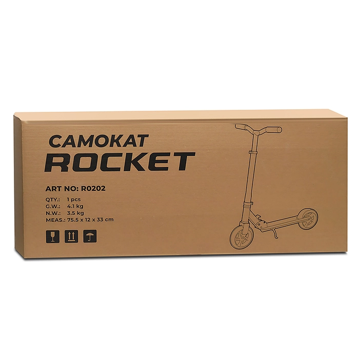Самокат алюминиевый 2-х колесный ROCKET R0202 - фото 15