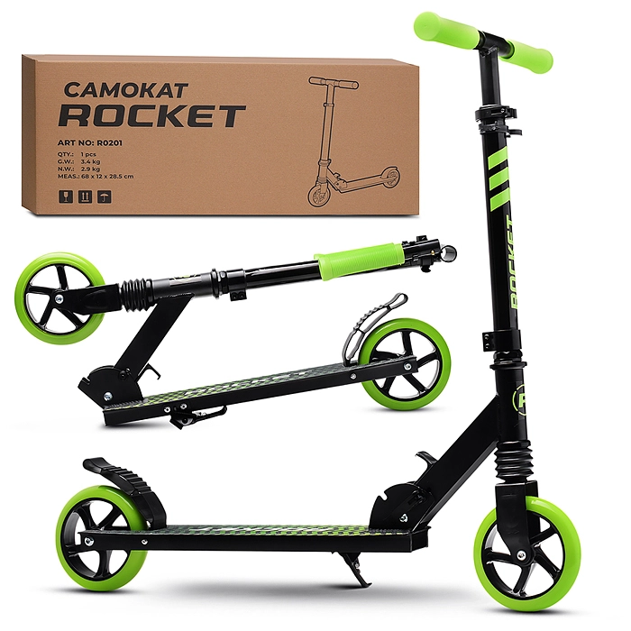 Самокат алюминиевый 2-х колесный ROCKET R0201 - главное фото