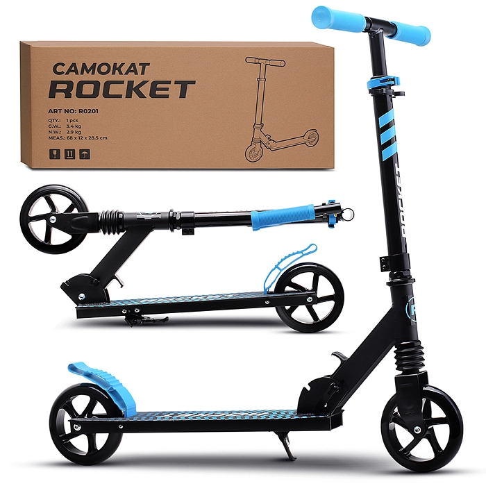 Самокат алюминиевый 2-х колесный ROCKET R0201 - главное фото