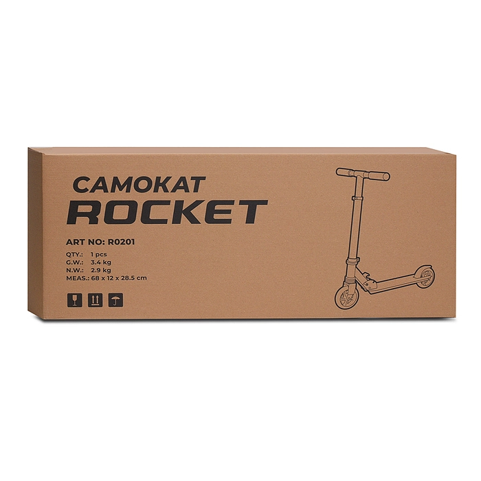 Самокат алюминиевый 2-х колесный ROCKET R0201 - фото 11